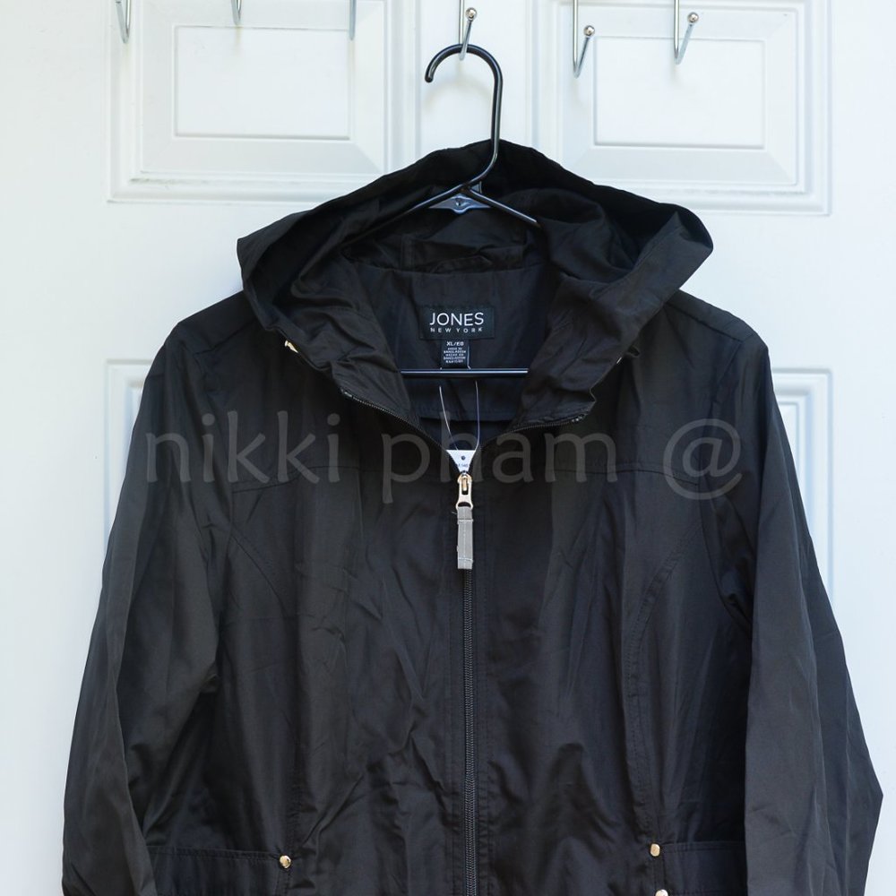Jones New York Ladies' Parka in a Pocket in Black size XL - Picture 7 of 9